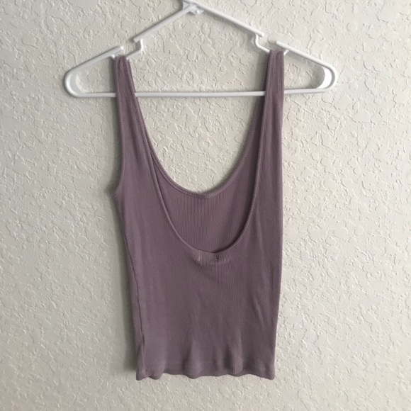 Lavender low back tank top - Picture 2 of 2